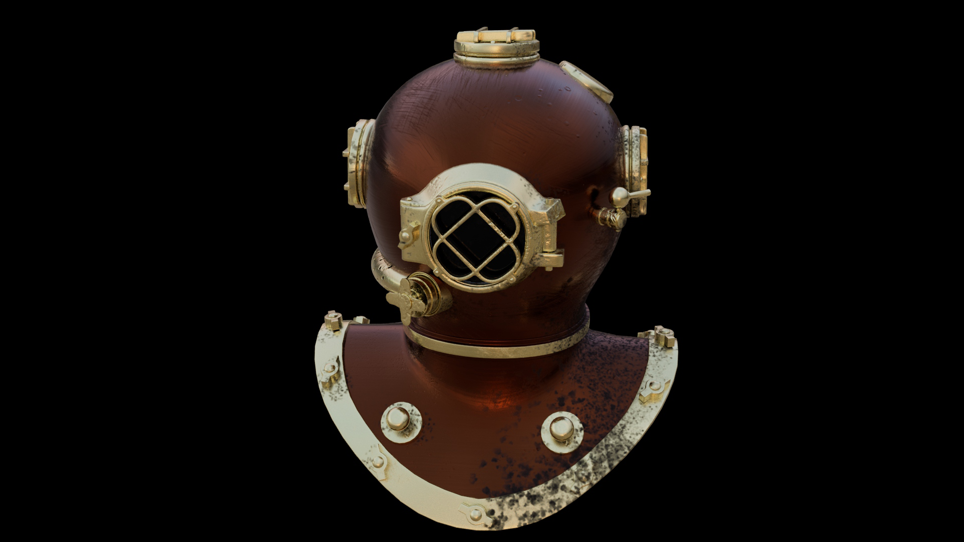 3D Rendered Diving Helment